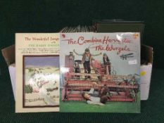 A box of lps and 45's world music, Classical etc.