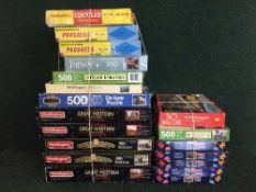 A quantity of assorted jigsaw puzzles