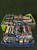 Two boxes of Blu-ray discs