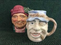 Two Royal Doulton character jugs : John Barleycorn tankard D6780 and The Lumberjack D6610