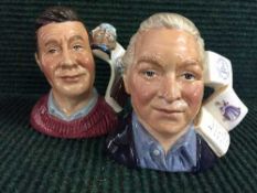 Two Royal Doulton Character jugs : The figure collector D7156 and The Jug Collector D7141