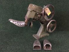 An Rafflenbeul Euppeudes cobbler's shoe stretcher with accessories