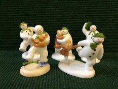 Five Coalport figures - The Snowman (5)