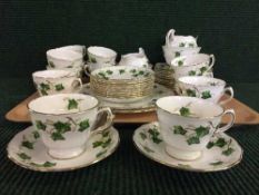 A tray of Colclough china tea service