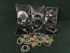 A box of costume jewellery