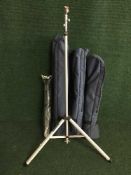 Four carry bags containing camera, lighting stands,