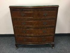A walnut Gentleman's dressing chest with slide