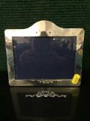 A silver photograph frame