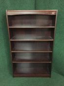 A set of mahogany open bookshelves