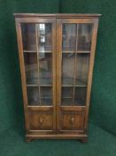 An early 20th century oak bookcase