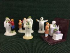 Five Coalport figures - The Snowman (5)