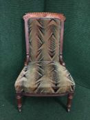 An Edwardian mahogany lady's chair