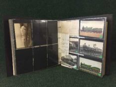 A album of early 20th century postcards relating to railways