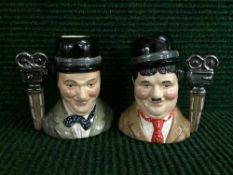 Two Royal Doulton character jugs : Oliver Hardy D7009 limited edition of 3500 numbered 533 together