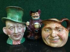 A Royal Doulton Toby Jug - Falstaff, numbered 8328, together with John BarleyCorn,