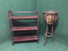 A set of folding shelves,