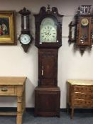A 19th century inlaid mahogany longcase clock by B.