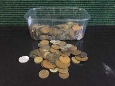 A box of large quantity of British and foreign copper coinage