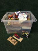 A box of die cast vehicles including Post Vehicles of the world box set,