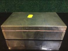 An sterling silver cigarette box