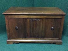 An oak blanket box