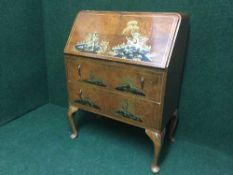 A walnut Oriental style bureau