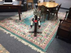 A Chinese floral carpet,