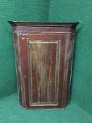 A Victorian inlaid mahogany hanging corner cabinet