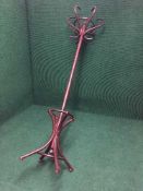 A Bentwood style hat and coat stand