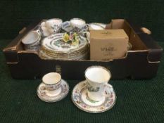 A box of willow tree figure, china posies,