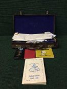 A box of Masonic regalia,