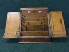 A 19th century oak correspondence box