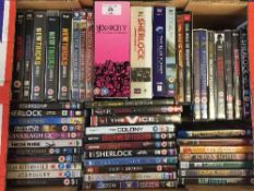 A large quantity of DVD box sets and DVD s : Sex and the City, to The Manor Born, Sherlock,