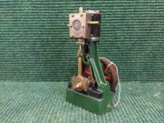 A live steam vertical piston engine