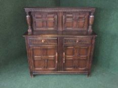 An oak buffet sideboard