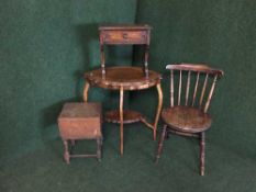 An Edwardian occasional table,