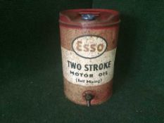 A mid 20th century Esso two stroke motor oil dispenser