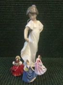 A Nao figure of a girl in nightdress,