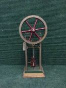 A live steam vertical piston engine