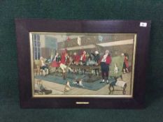 After Cecil Aldin (1870-1935) - Fallowfield Hunt - The Supper, chromolithograph, 1900,
