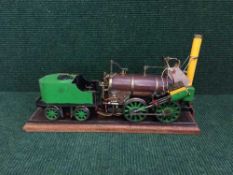 A good quality scratch built model steam engine on plinth
