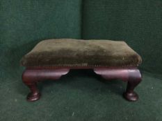 A Georgian mahogany footstool
