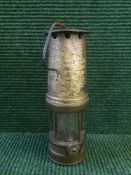 An early 20th century miners lamp