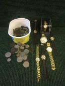 A box containing assorted British coinage,