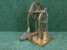 A live steam vertical piston engine