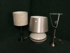 Three table lamps