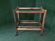 A mid 20th century teak trolley made with teak taken from SS Armadale Castle