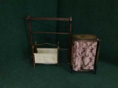 An Edwardian towel rail,