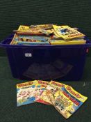 A box of assorted annuals and comics Beano,