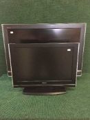 A Sony Bravia 32 inch LCD TV (no remote) and a Humax 22 inch TV with remote